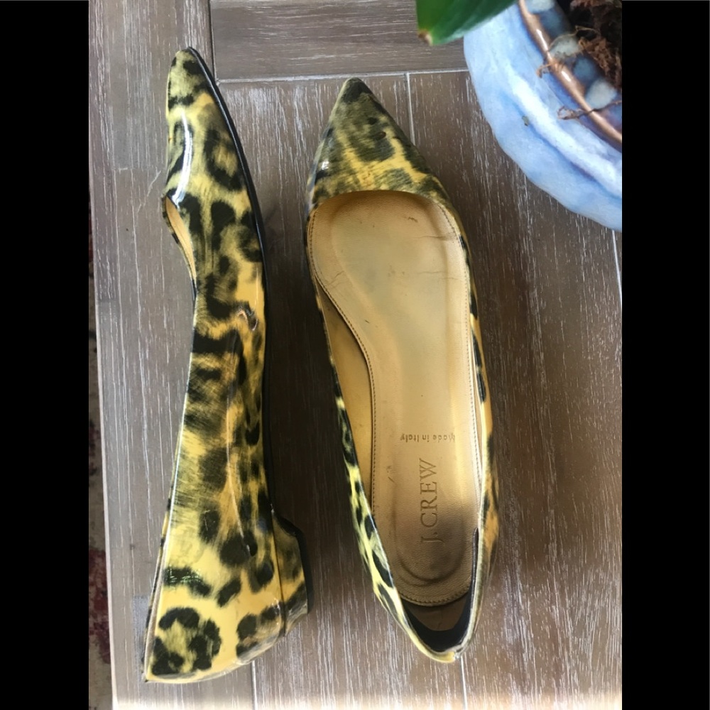 JCrew Leopard print flats sz 8